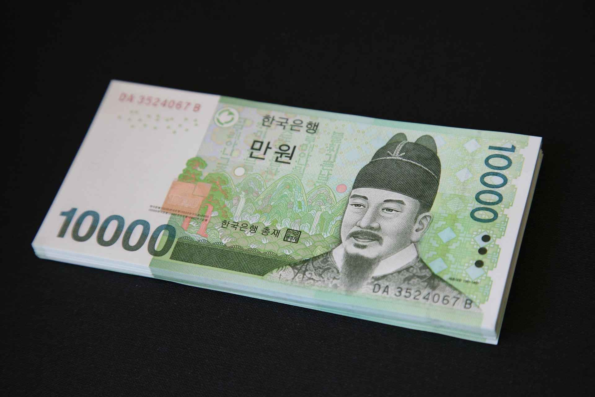 서울 청년 이사비 지원 관련 만원권 지폐를 정리하는 실제 사진