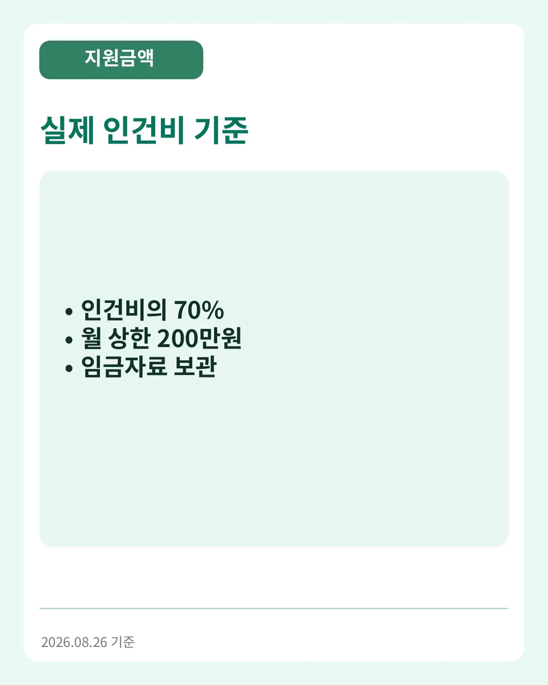 실제 인건비 기준