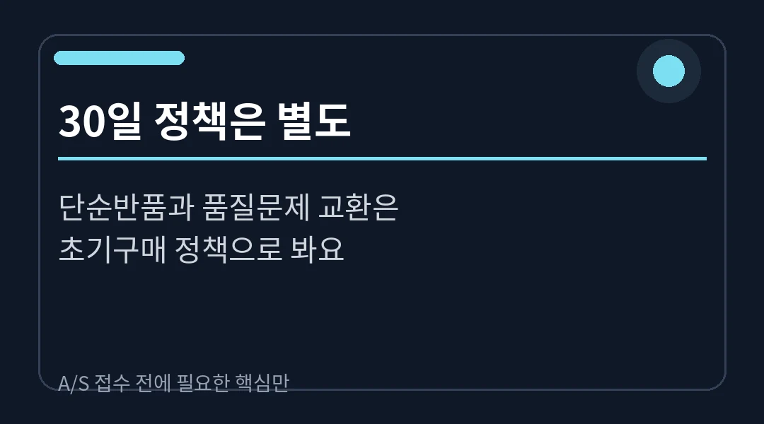 30일 정책은 별도