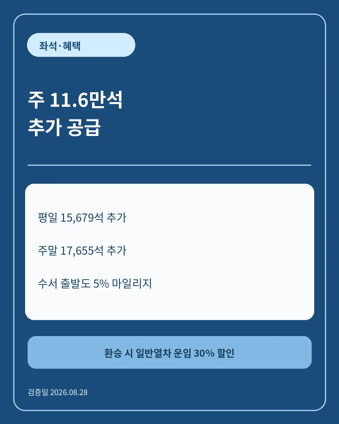 수서 출발도 마일리지와 환승할인 핵심 정보 카드