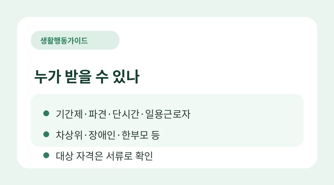 추가지원 대상은 누구인가요? 정보카드