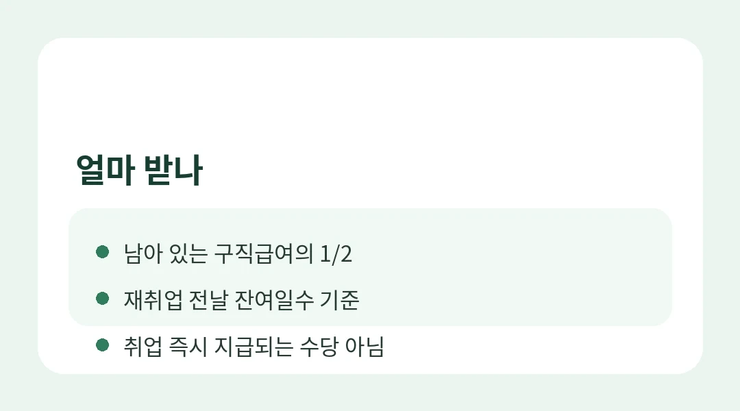 재취업 시점에 어떤 조건이 있나요? 정보카드