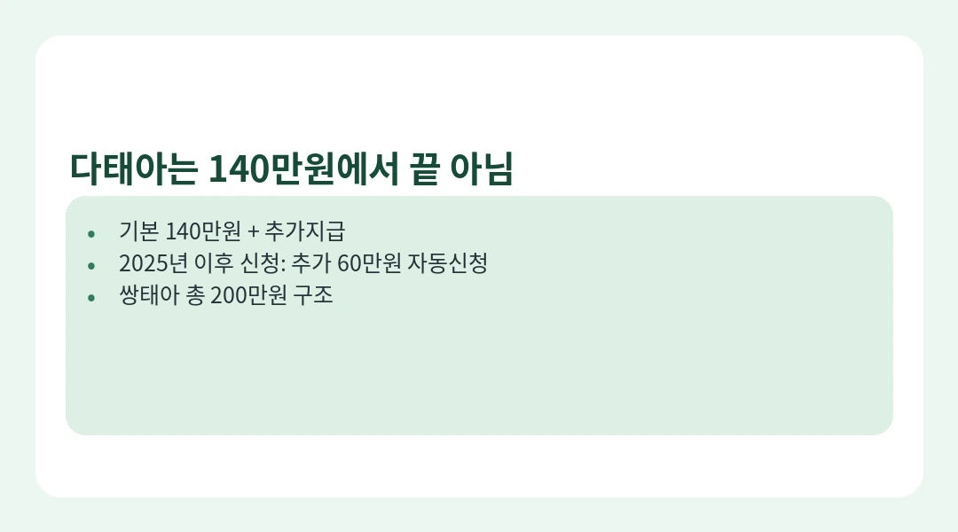 다태아 임신 출산 진료비 금액 안내 카드