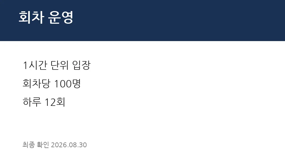 회차 운영