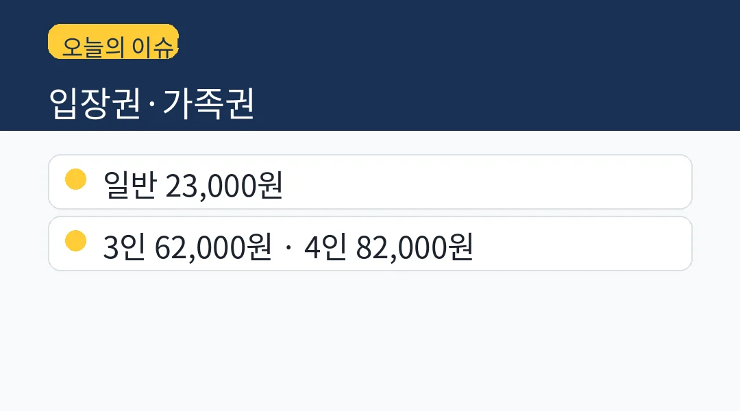 아기상어 비커밍 샤크 입장권 가족권 가격