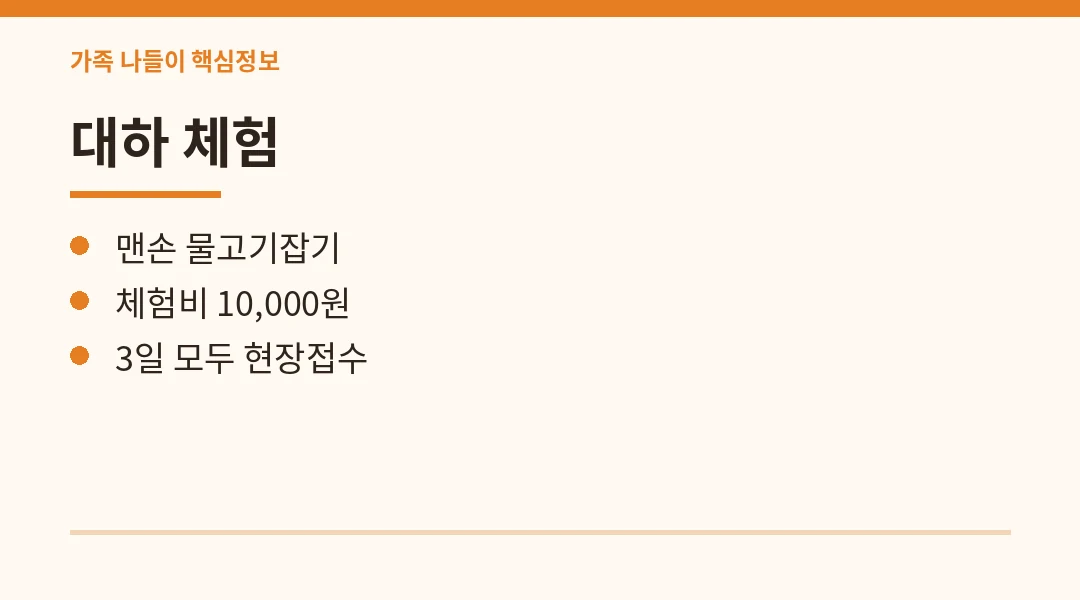 무창포 신비의바닷길축제 핵심정보