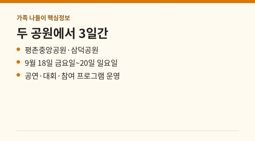 안양춤축제 날짜와 두 행사장 핵심정보