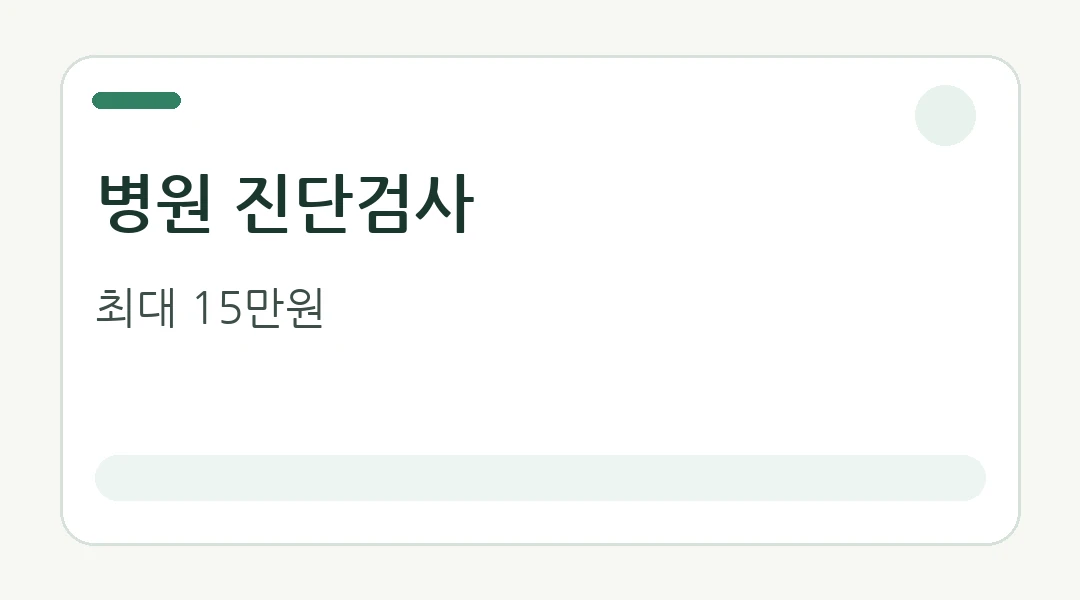 치매 진단검사 지원한도
