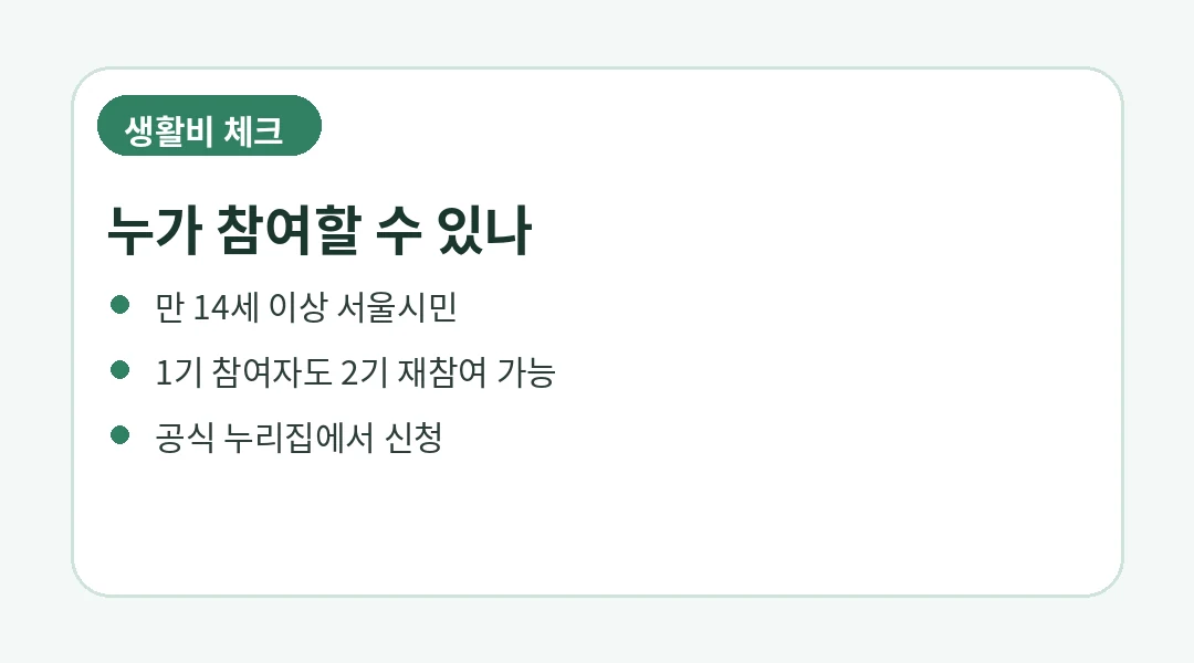 365 서울챌린지 2기 참여대상과 기간