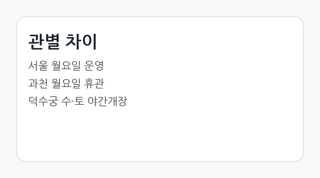 관별 운영시간
