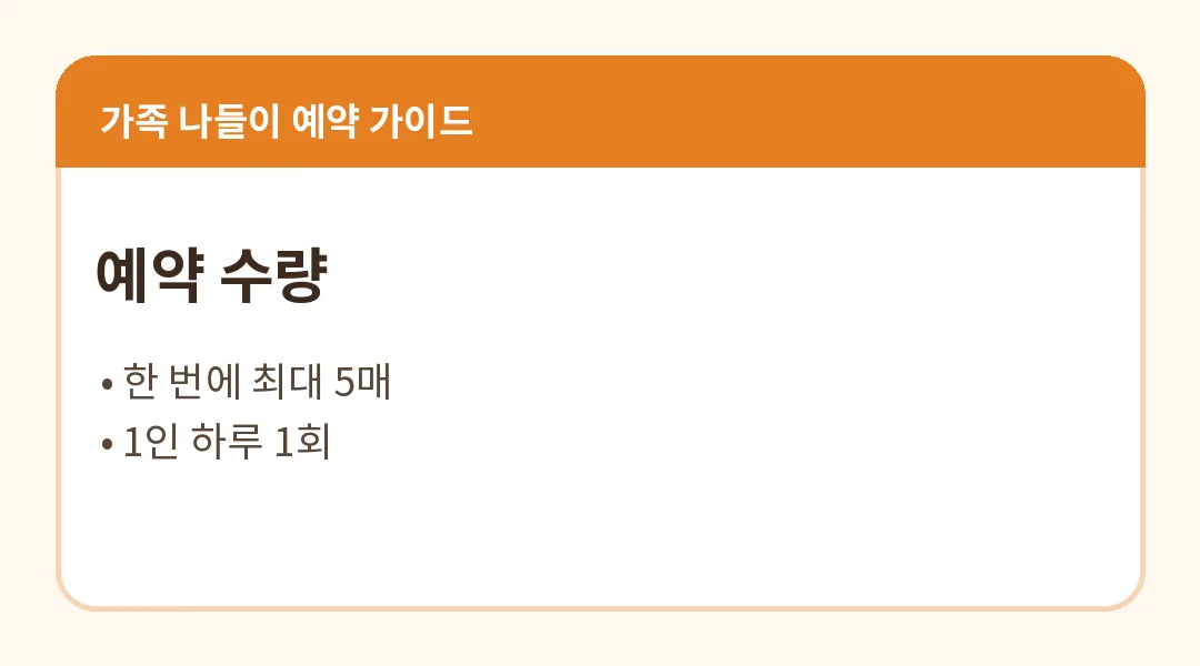 하루 5개 회차 중 가족 일정과 맞는 시간을 고릅니다