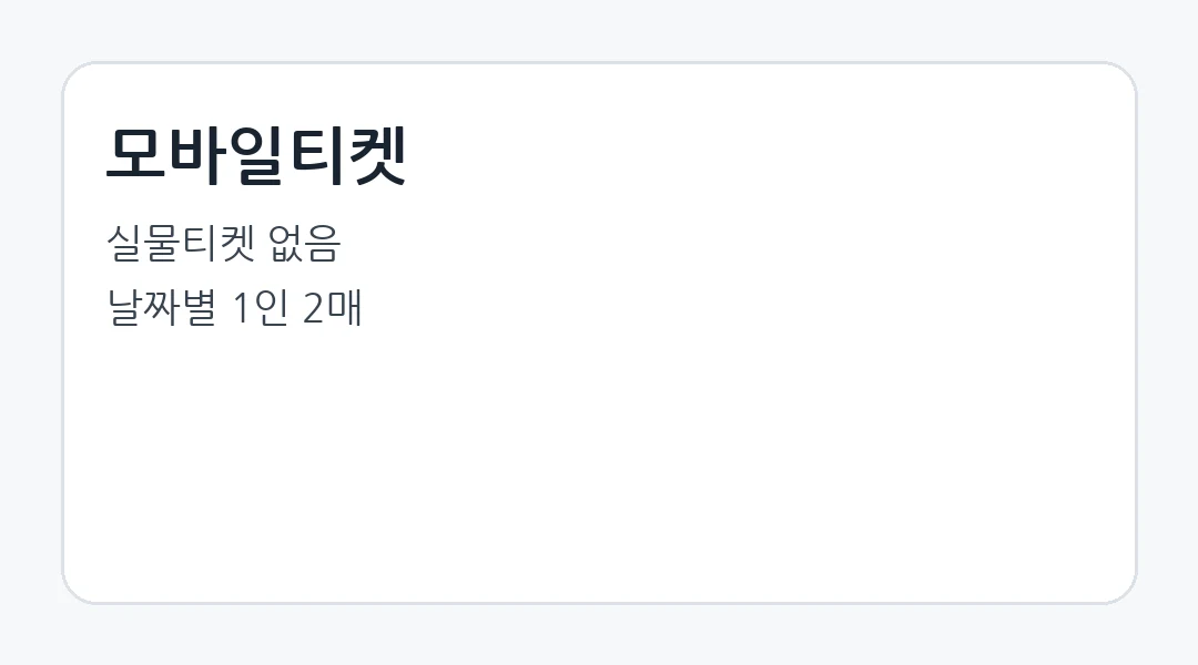 입장 티켓